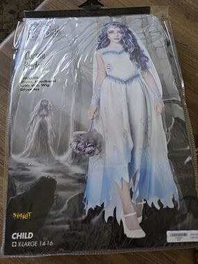 Spirit Kids Curse Bride Costume — White and Light Blue